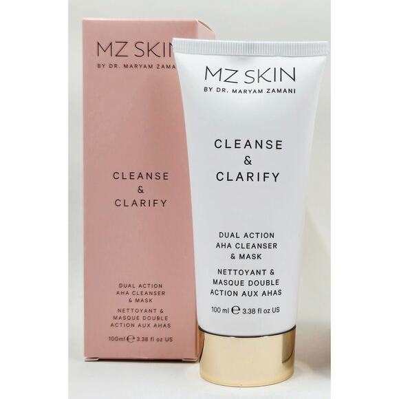 Mz Skin Cleanse & Clarify & Glow Dual Action AHA Cleanser and Mask 3.38 oz - Picture 1 of 5